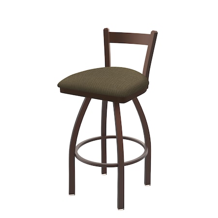 30 Low Back Swivel Bar Stool,Bronze Finish,Graph Cork Seat